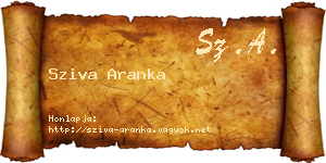 Sziva Aranka névjegykártya